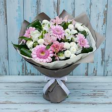 Букет цветов из:  Герберы, Альстромерии и Хризантемы #REPLACE_PRED# Абазе