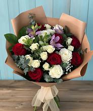 Букет цветов из:  Розы и Альстромерии #REPLACE_PRED# Абазе