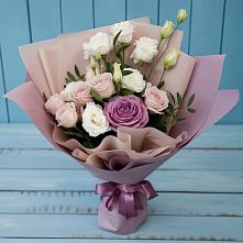 Букет цветов из:  Розы и Лизиантусы #REPLACE_PRED# Абазе