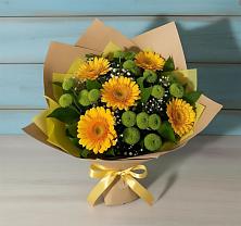 Букет цветов из:  Герберы и Хризантемы #REPLACE_PRED# Абазе