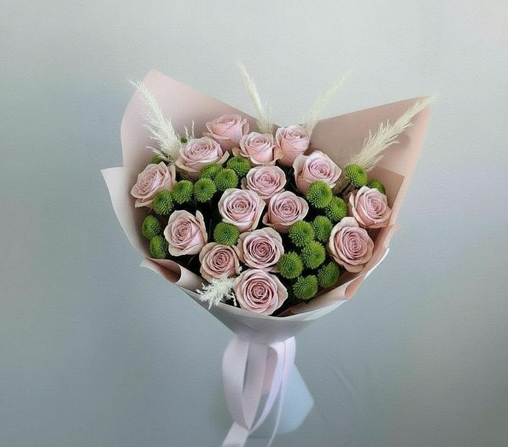 Букет цветов из: Розы и Хризантемы в Абазе