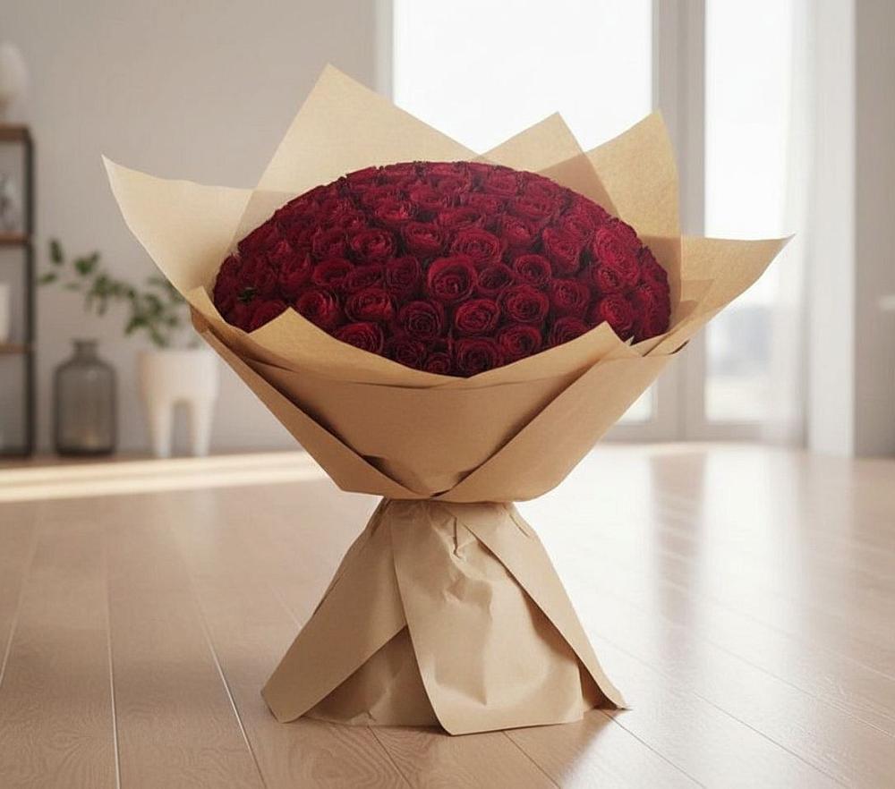 Букет 101 Красная роза в Абазе