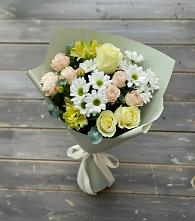 Букет цветов из:  Альстромерии, Розы и Хризантемы в Абазе