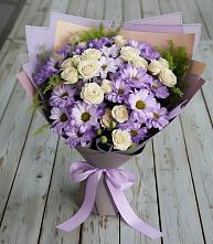 Букет цветов из:  Хризантемы и Розы в Абазе