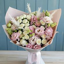Букет цветов из:  Альстромерии и Розы #REPLACE_PRED# Абазе